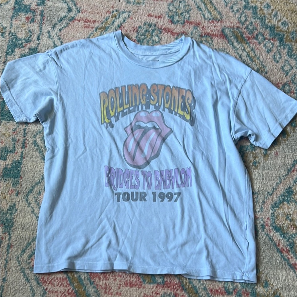 Rolling Stones Crop Graphic T-Shirt
